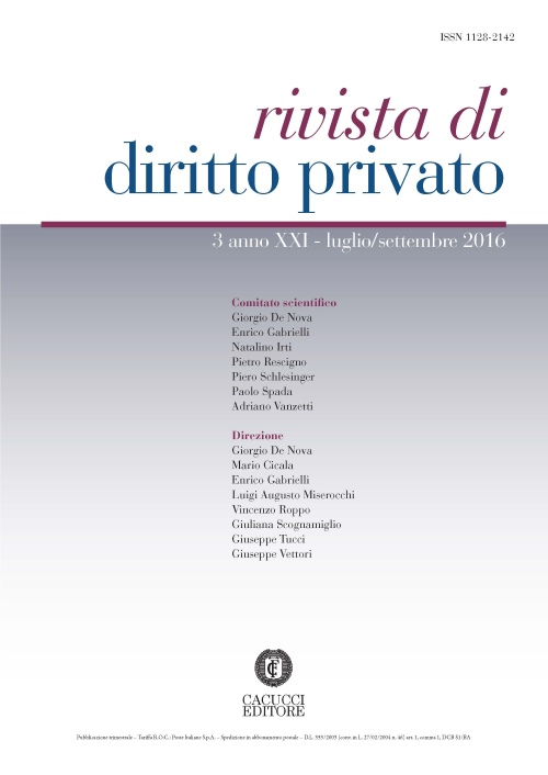 Rivista di diritto privato (2016). Vol. 3 Rivista di diritto privato (2016). Vol. 3