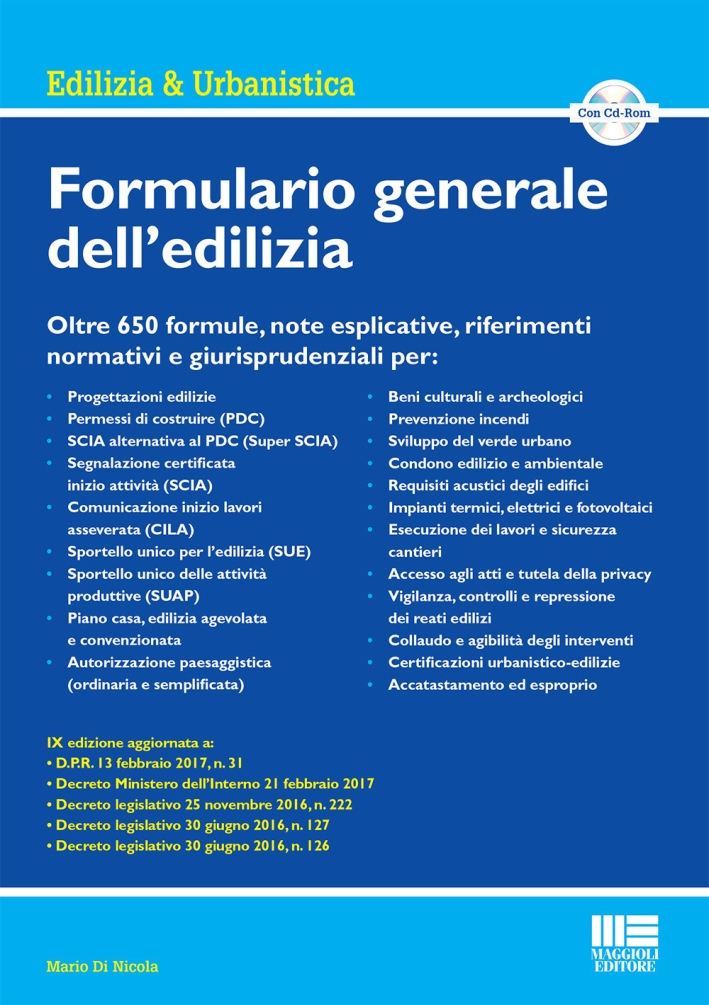 Formulario generale dell'edilizia Formulario generale dell'edilizia