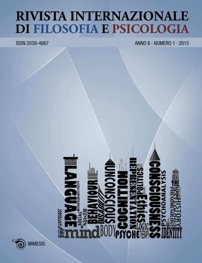 Rivista internazionale di filosofia e psicologia (2015). Vol. 1 Rivista internazionale di filosofia e psicologia (2015). Vol. 1