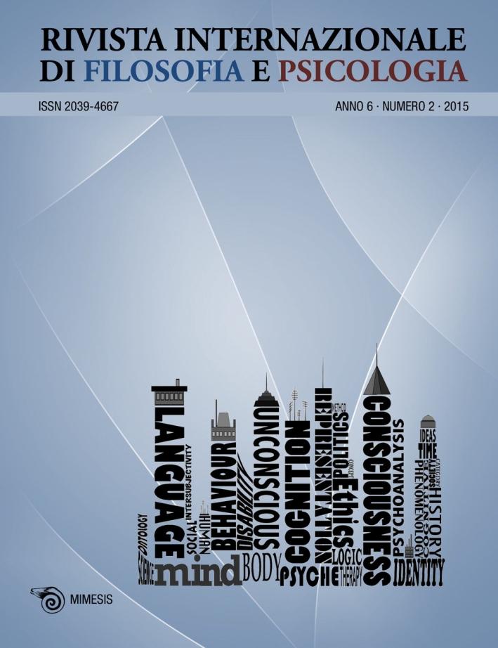 Rivista internazionale di filosofia e psicologia (2015). Vol. 2 Rivista internazionale di filosofia e psicologia (2015). Vol. 2
