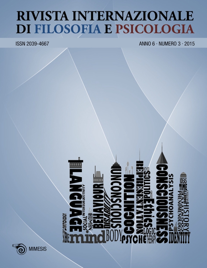 Rivista internazionale di filosofia e psicologia (2015). Vol. 3 Rivista internazionale di filosofia e psicologia (2015). Vol. 3