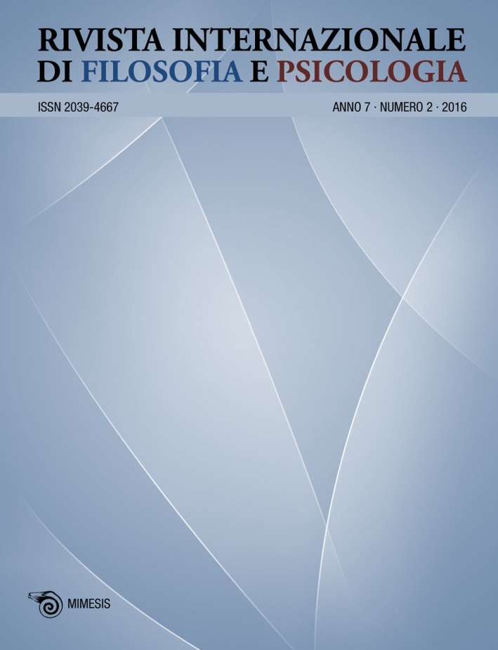 Rivista internazionale di filosofia e psicologia (2016). Vol. 2 Rivista internazionale di filosofia e psicologia (2016). Vol. 2
