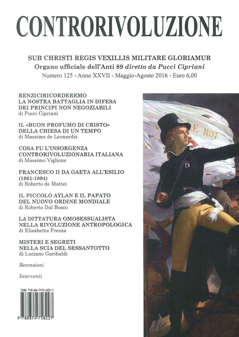 Controrivoluzione (2016). Vol. 125 Controrivoluzione (2016). Vol. 125