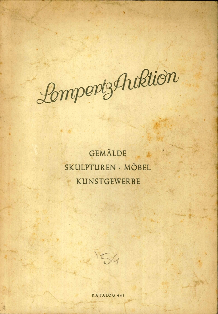Lempertz Auktion 441. Gemälde Alter Und Neuzeitlicher Meister Skulpturen, Möbel Kunstgewerbe Wirkteppiche, Orientteppiche Aus Verschiedenem Besitz