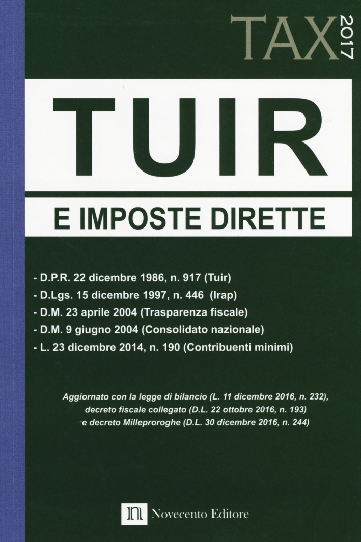 Tuir E Imposte Dirette 2017 - 