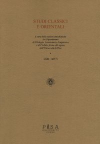 Studi classici e orientali (2017). Vol. 63