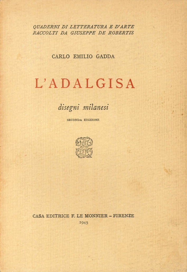 L'Adalgisa. Disegni Milanesi L'Adalgisa. Disegni Milanesi