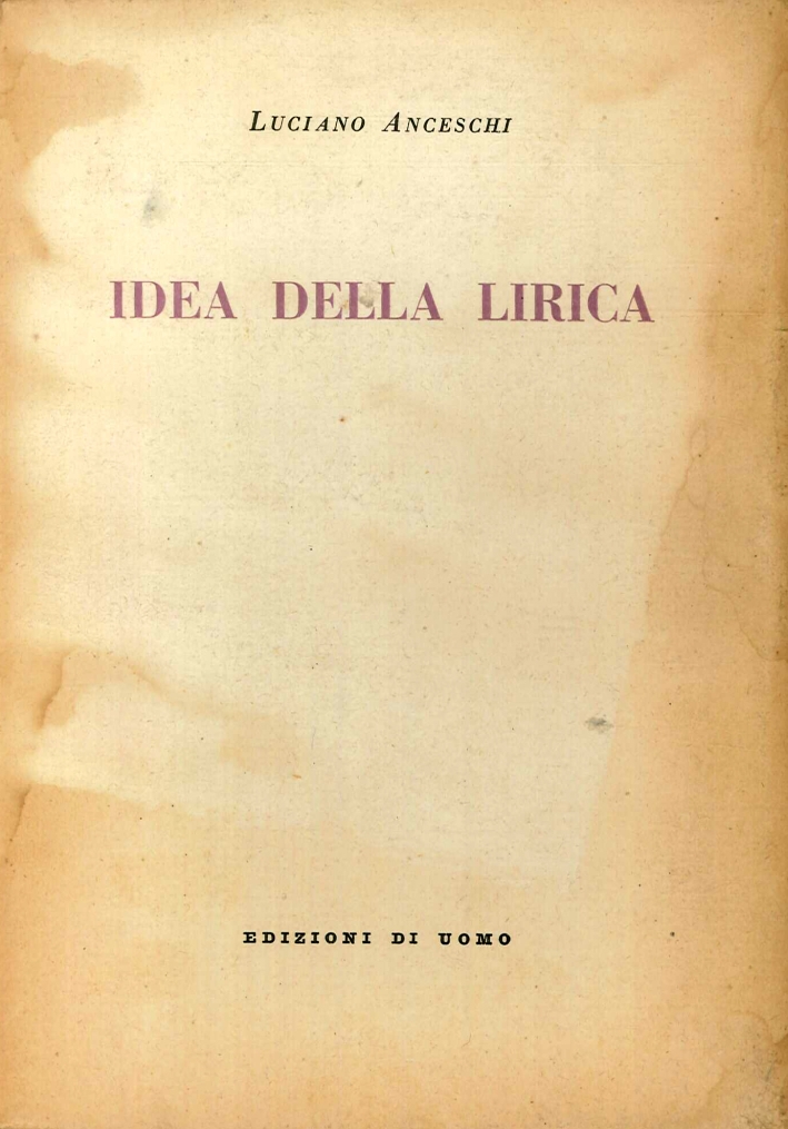 Idea della lirica Idea della lirica