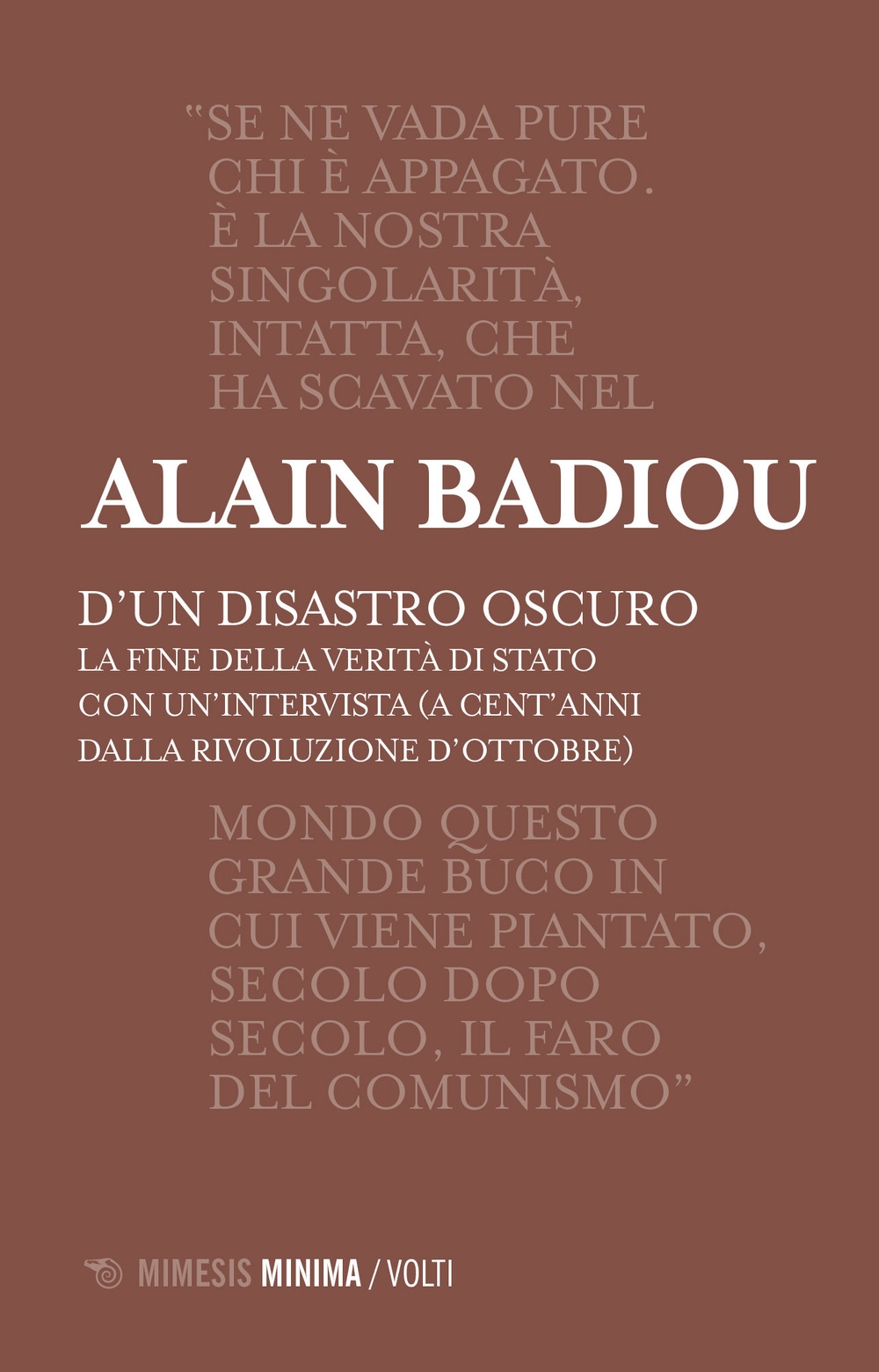 Di un disastro oscuro Di un disastro oscuro