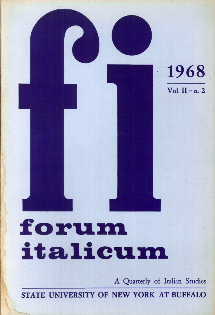 Forum Italicum. A quarterly of Italian Studies Forum Italicum. A quarterly of Italian Studies