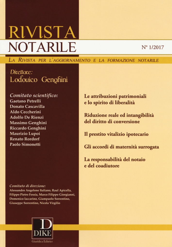 Rivista notarile (2017). Vol. 1 Rivista notarile (2017). Vol. 1