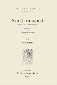 Studj Romanzi. vol.XII Nuova Serie