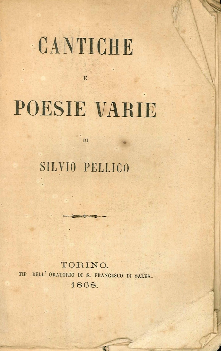 Cantiche e poesie varie Cantiche e poesie varie