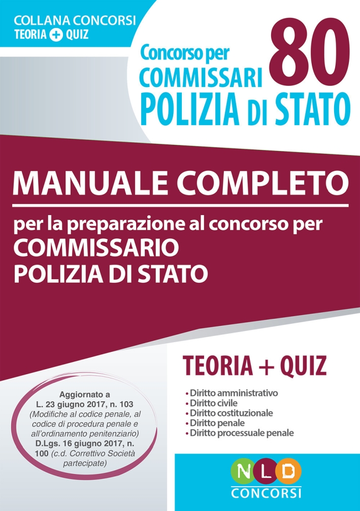 80 commissari Polizia di Stato. Manuale 80 commissari Polizia di Stato. Manuale