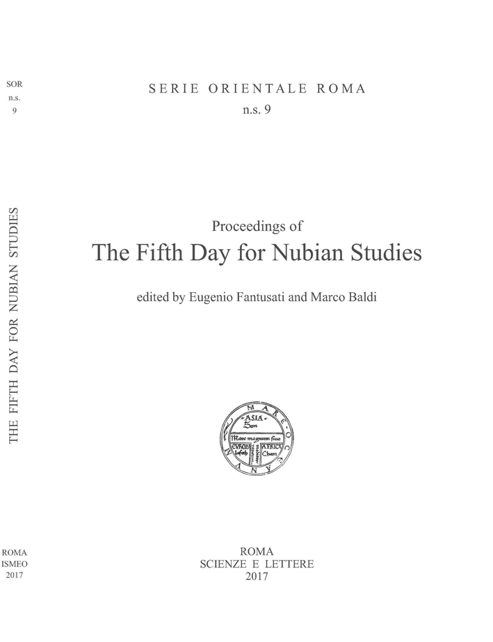 Proceedings of The Fifth Day for Nubian Studies Proceedings of The Fifth Day for Nubian Studies