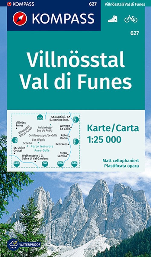 Carta escursionistica n. 627. Val di Funes-Villnösstal 1:25.000. Ediz. bilingue Carta escursionistica n. 627. Val di Funes-Villnösstal 1:25.000. Ediz. bilingue