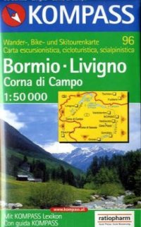 Carta escursionistica n. 96. Bormio, Livigno, Valtellina