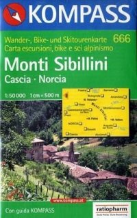 Carta escursionistica n. 666. Monti Sibillini, Cascia, Norcia 1:50.000