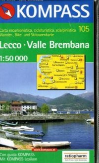 Carta escursionistica n. 105. Lecco, valle Brembana