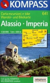 Carta escursionistica n. 641. Alassio, Imperia 1:50.000