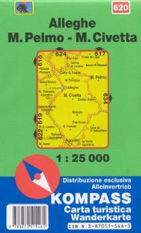 Carta turistica n. 620. Monte Antelao, monte Pelmo