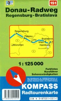 Wanderkarte n. 151. Donau, Radweg