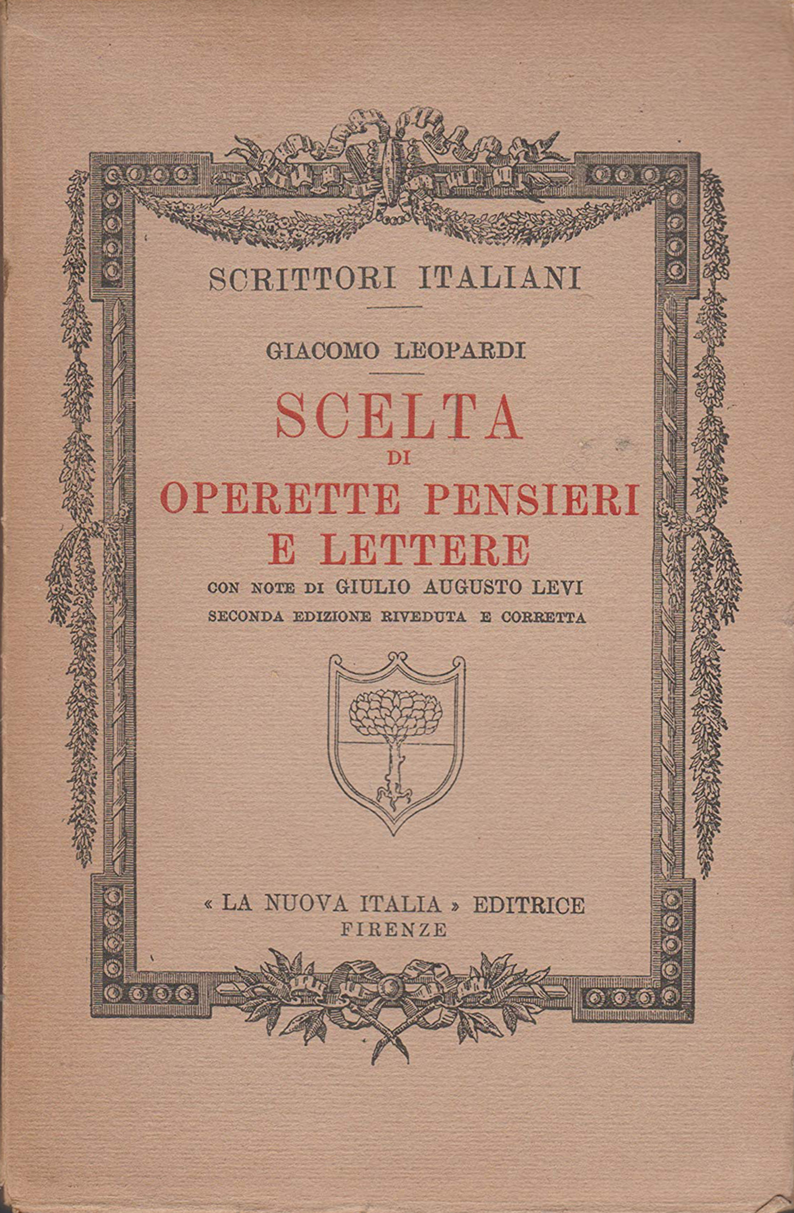 Scelta di Operette Pensieri e Lettere