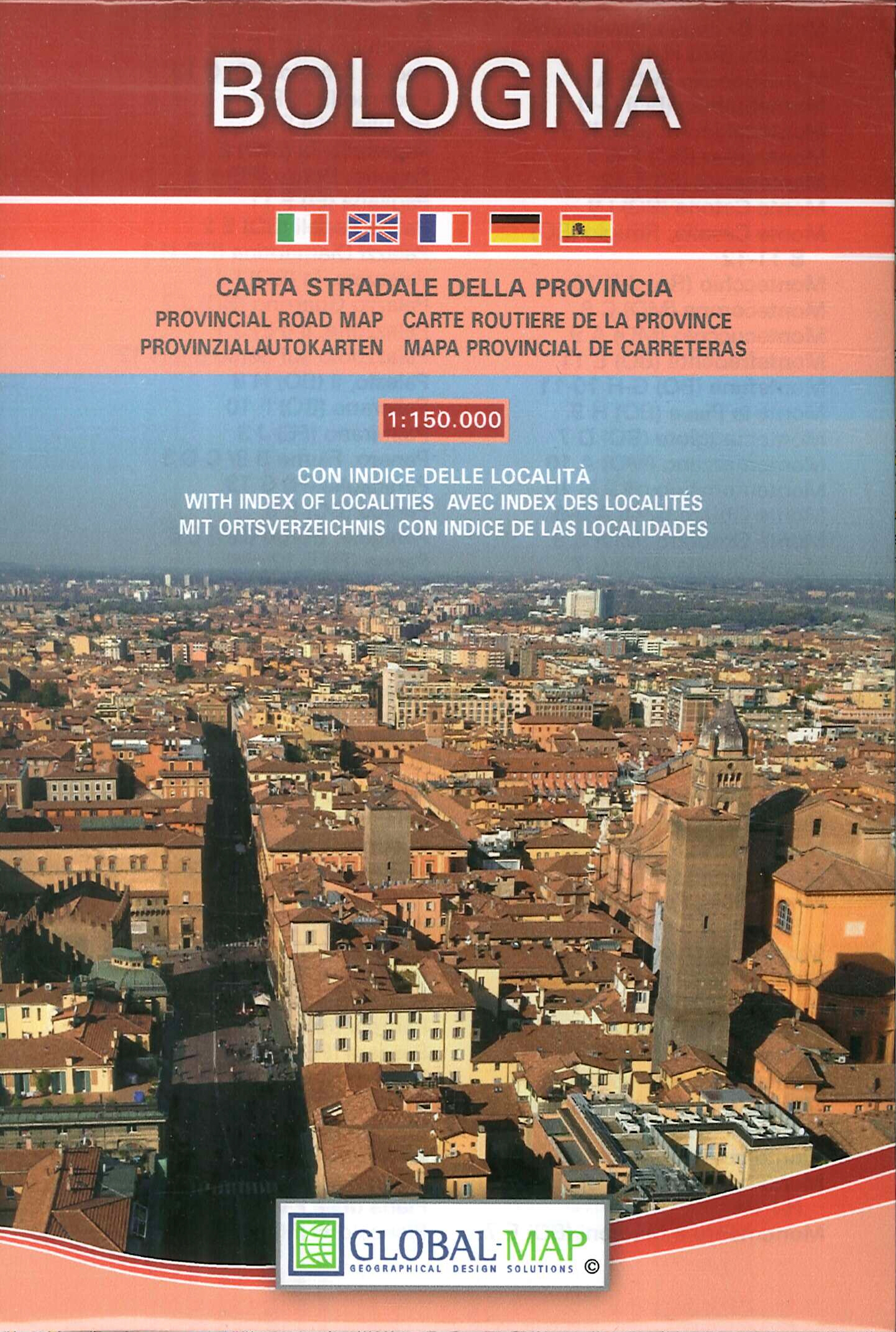 Bologna 1:150000. carta stradale della provincia. Provincial road map Bologna 1:150000. carta stradale della provincia. Provincial road map