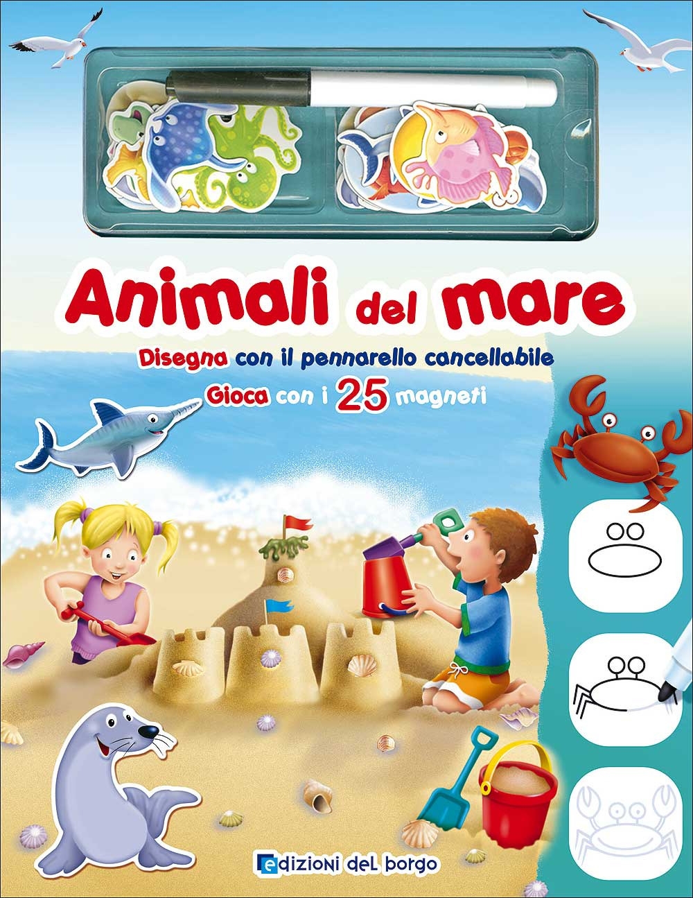 Animali del mare. Disegna con il pennarello cancellabile. Gioca con i 25 magneti. Ediz. a colori. Con gadget Animali del mare. Disegna con il pennarello cancellabile. Gioca con i 25 magneti. Ediz. a colori. Con gadget