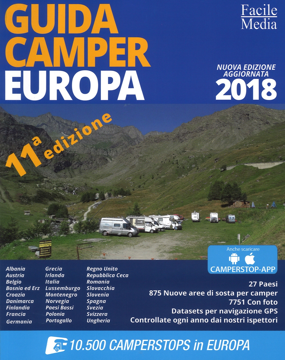 Guida camper Europa 2018. Nuova