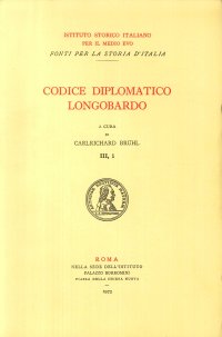 Codice diplomatico longobardo. III,1