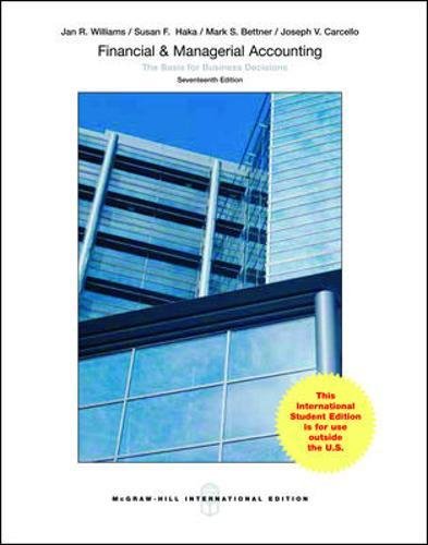 Financial & Managerial Accounting Financial & Managerial Accounting