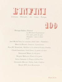 L'Infini, N° 109 :