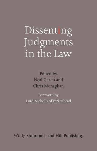 Dissenting Judgments in the Law Dissenting Judgments in the Law
