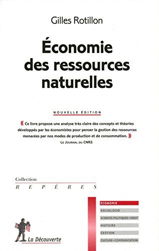 Economie des Ressources Naturelles Economie des Ressources Naturelles