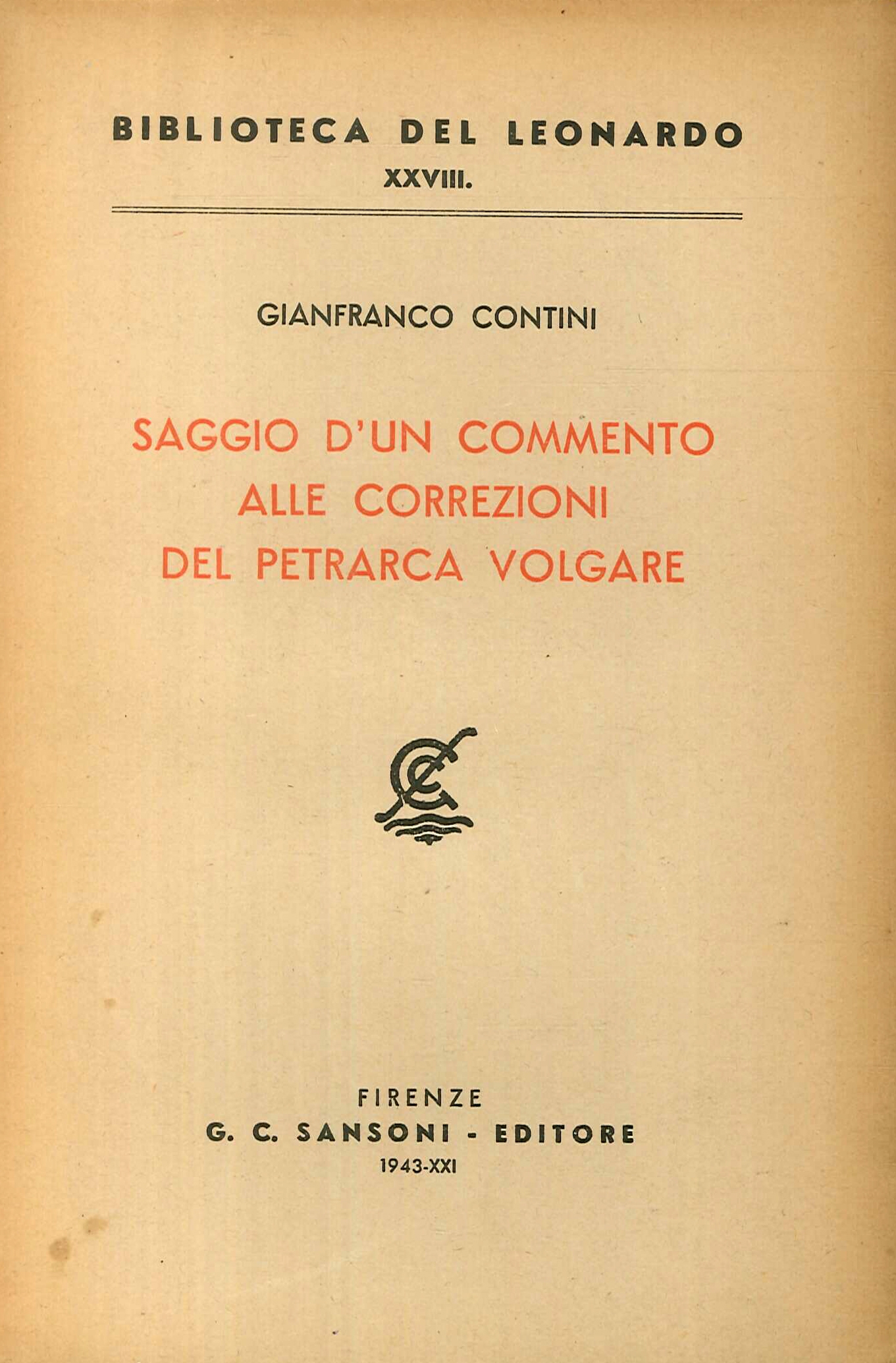 Saggio d'un commento alle correzioni del Petrarca volgare Saggio d'un commento alle correzioni del Petrarca volgare