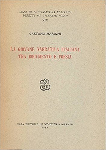 La giovane narrativa italiana tra documento e poesia La giovane narrativa italiana tra documento e poesia