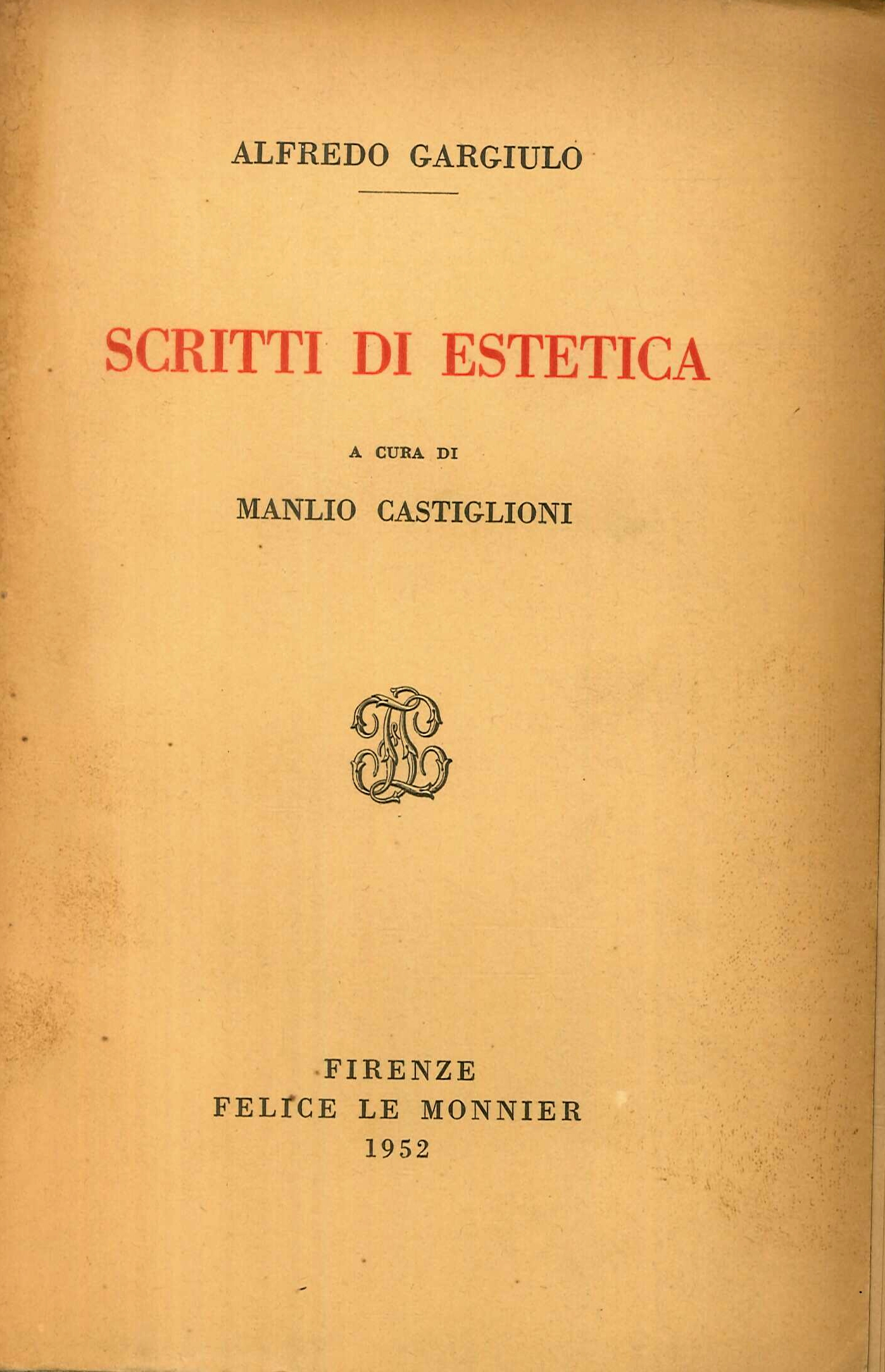 Scritti di estetica Scritti di estetica