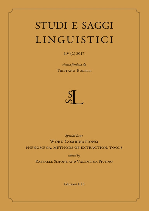Studi e saggi linguistici (2017). Vol. 2 Studi e saggi linguistici (2017). Vol. 2