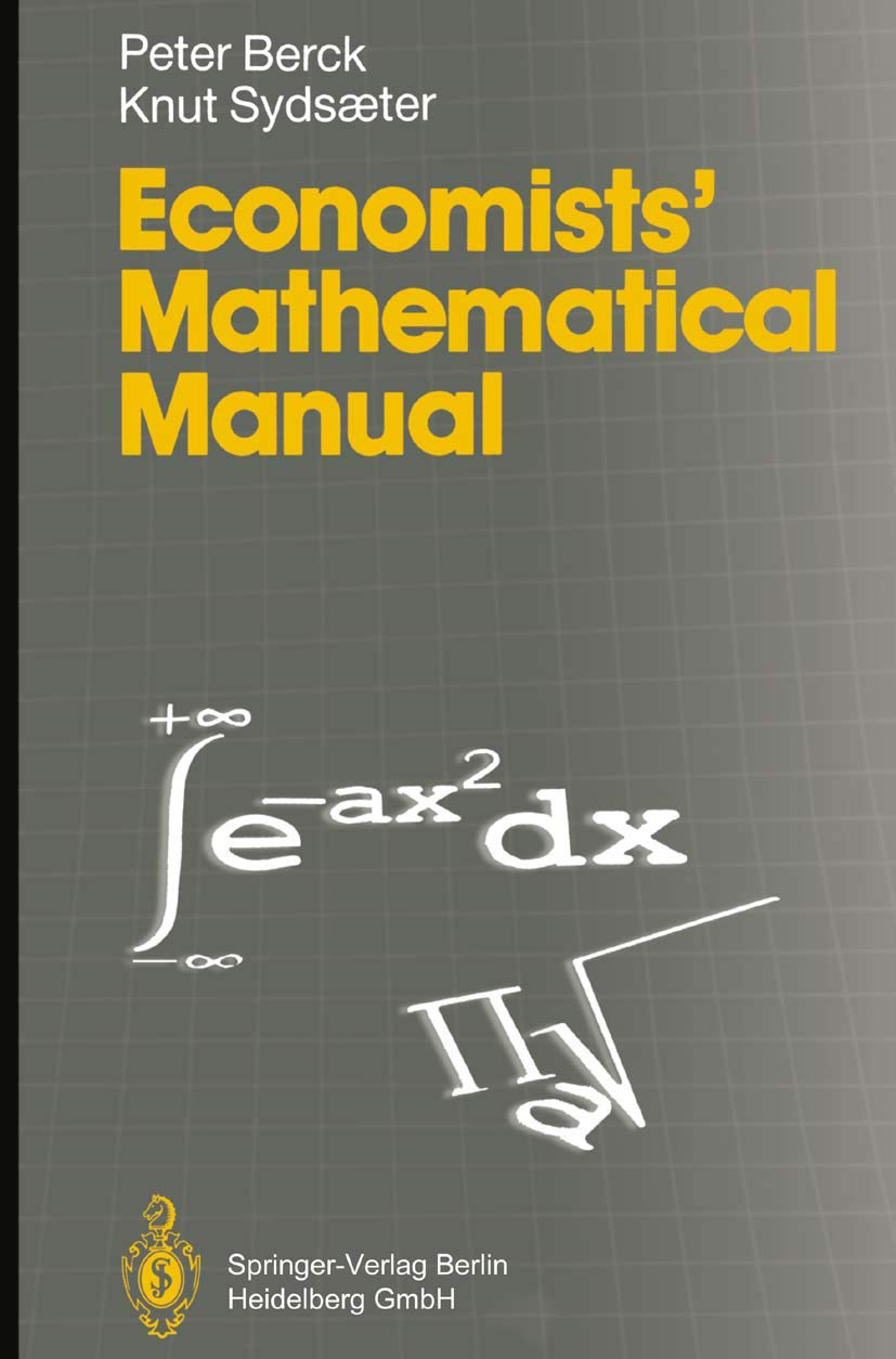 Economist's Mathematical Manual Economist's Mathematical Manual