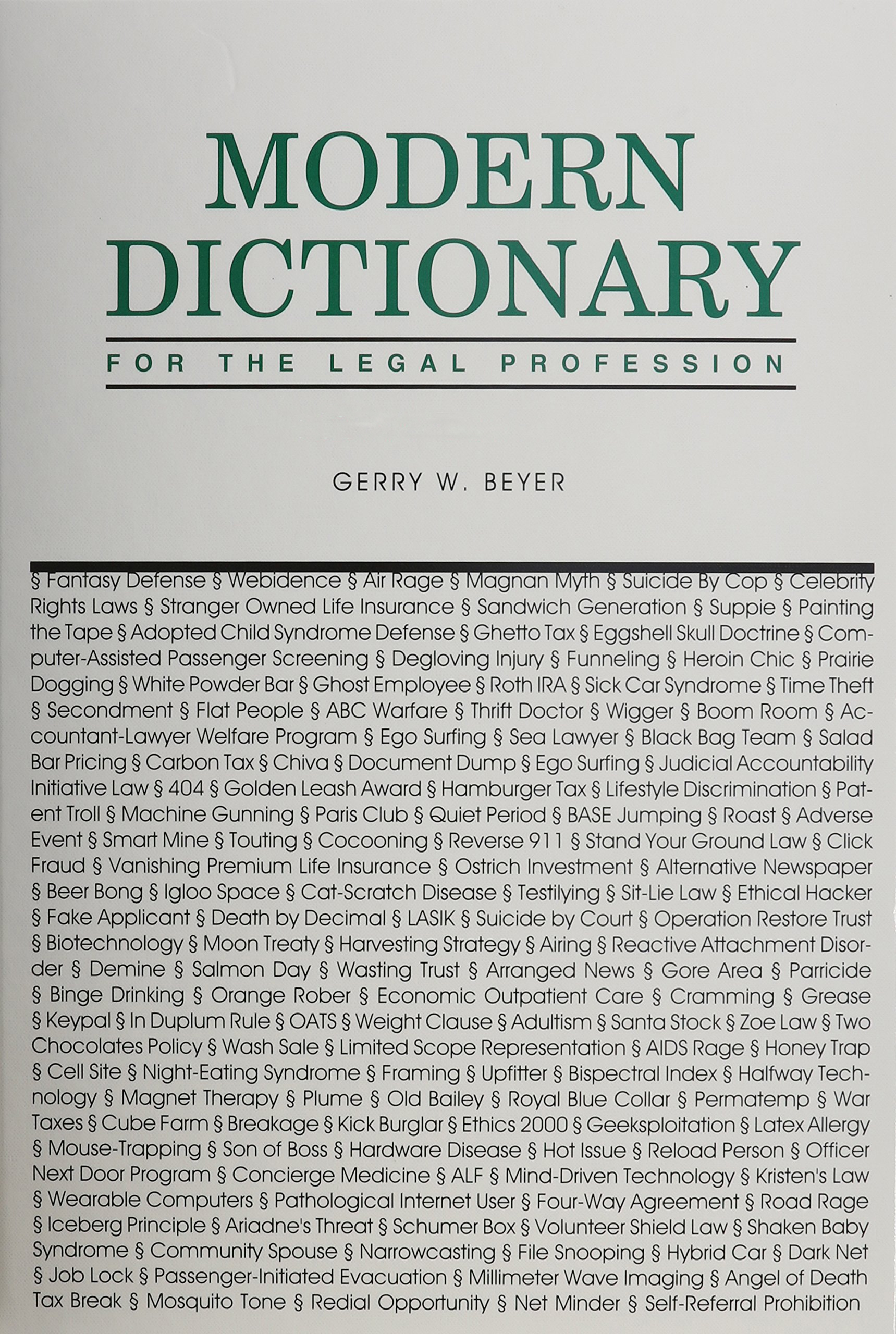 Modern Dictionary For the Legal Profession : With 1997 Supplement Modern Dictionary For the Legal Profession : With 1997 Supplement