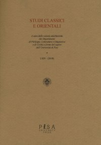 Studi classici orientali (2018). Vol. 64
