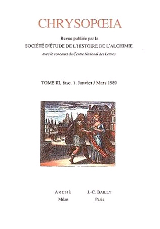 Chrysopoeia. Vol. 3: 1989 Chrysopoeia. Vol. 3: 1989