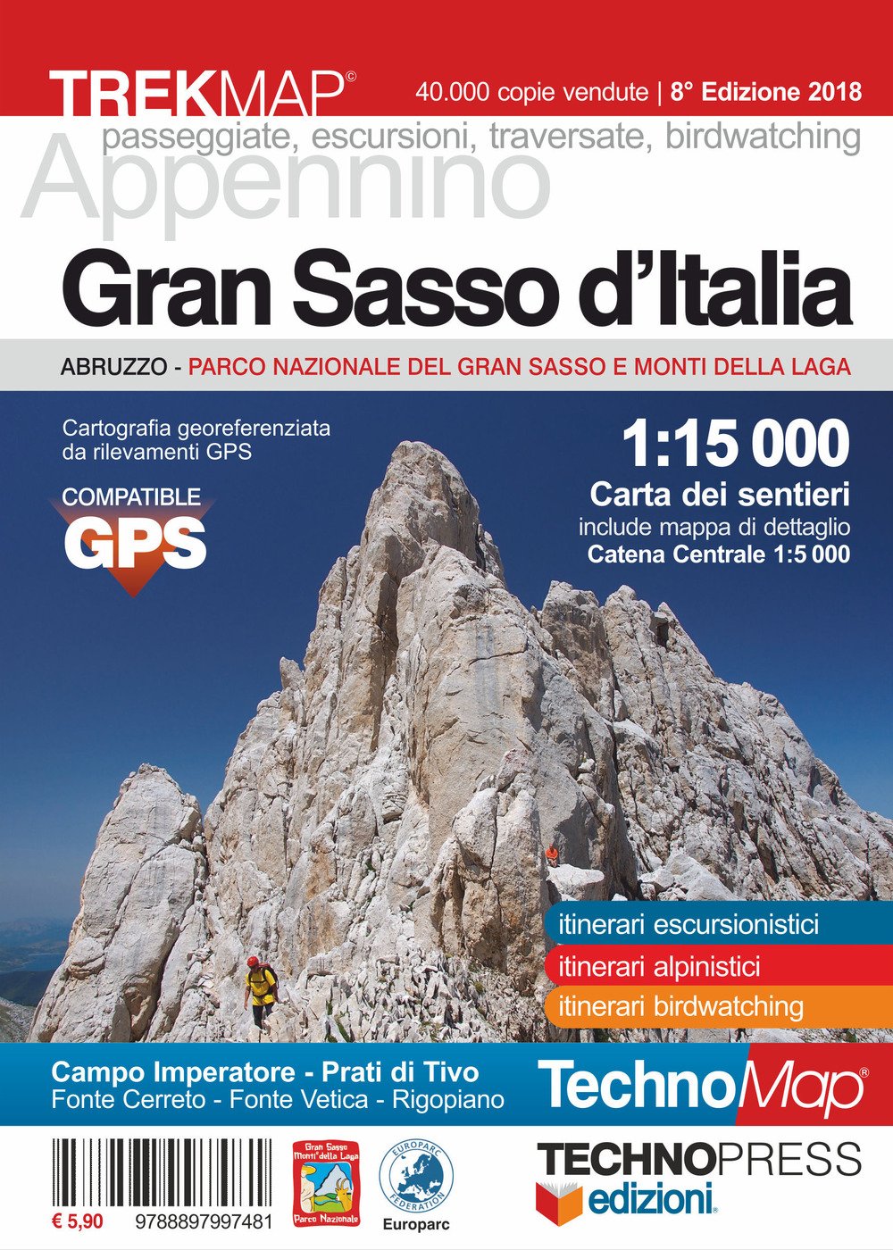 Gran Sasso d'Italia. Carta dei sentieri 1:15.000 Gran Sasso d'Italia. Carta dei sentieri 1:15.000