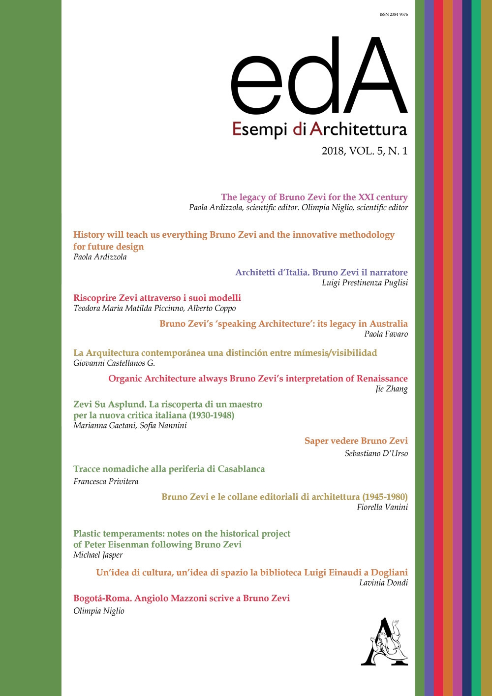 EDA. Esempi di architettura 2018. International journal of architecture and engineering (2018). Vol. 5. N. 1. EDA. Esempi di architettura 2018. International journal of architecture and engineering (2018). Vol. 5. N. 1.