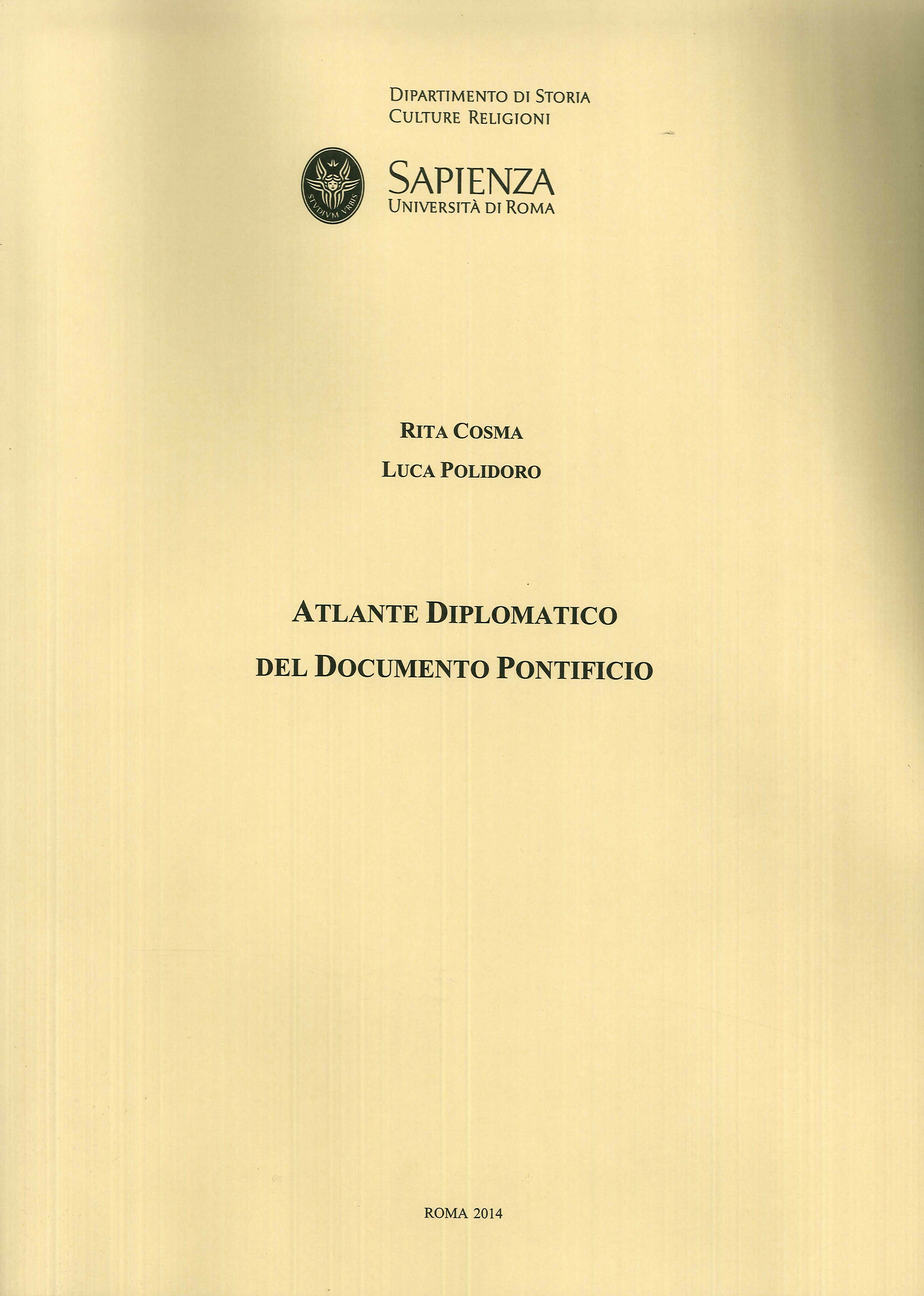 Atlante Diplomatico del Documento Pontificio Atlante Diplomatico del Documento Pontificio