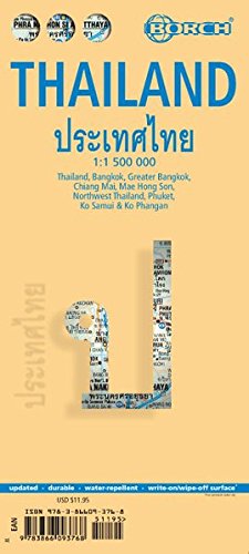 Thailandia. Mappa Borch  1:1 500 000