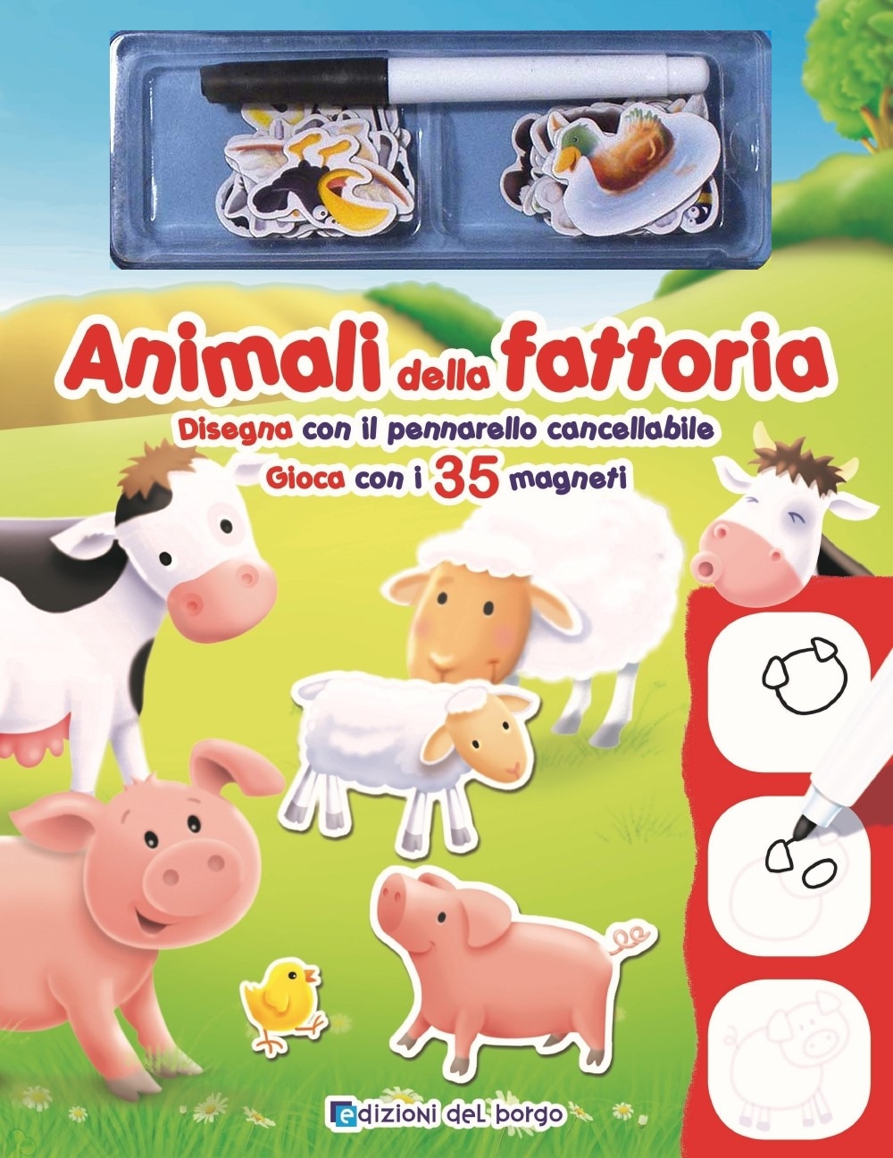 Animali della fattoria. Disegna con il pennarello cancellabile. Gioca con i 35 magneti. Con 35 magneti e 1 pennarello cancellabile Animali della fattoria. Disegna con il pennarello cancellabile. Gioca con i 35 magneti. Con 35 magneti e 1 pennarello cancellabile