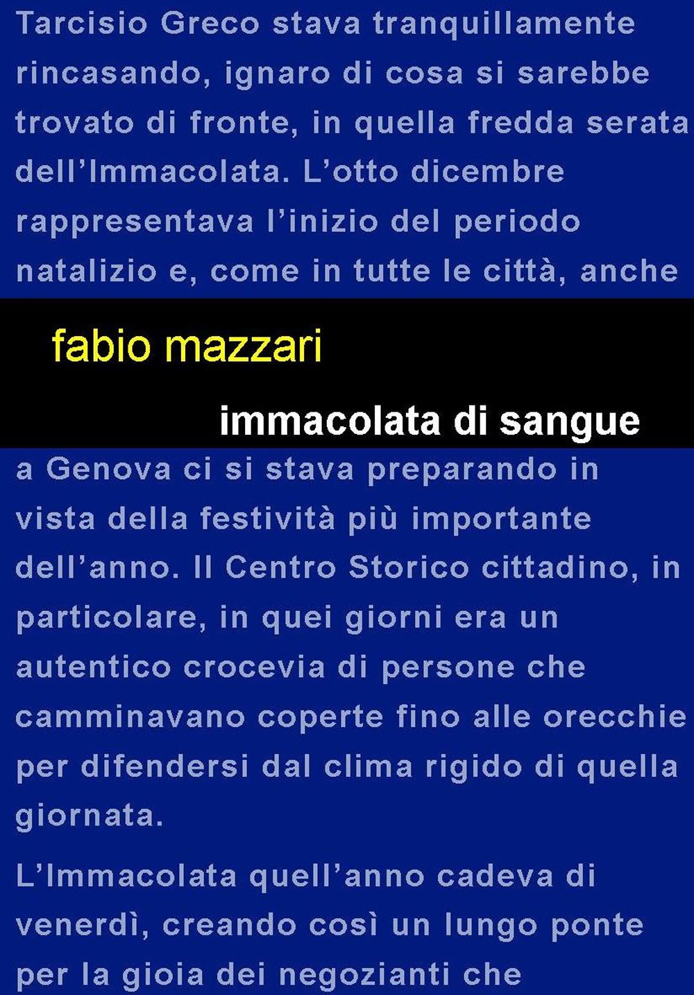 Immaccolata di sangue Immaccolata di sangue
