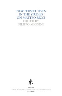 New perspectives in the studies on Matteo Ricci